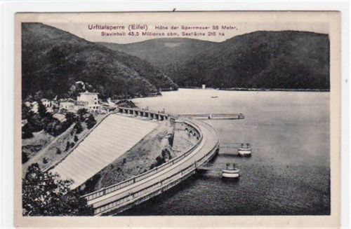 Urfttalsperre in der Eifel gelaufen, Marke entfernt. Gute Erhaltung.