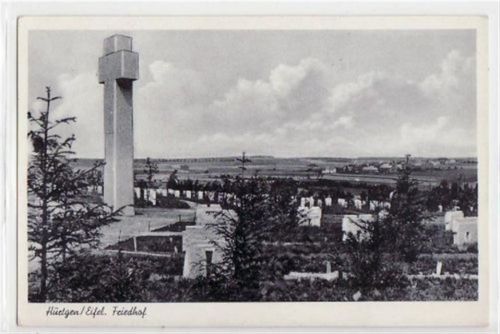 Hürtgen, Eifel mit Friedhof ungelaufen Gute Erhaltung.