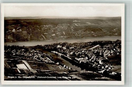 Bingen Fliegeraufnahme Bingerbrück Nationaldenkmal