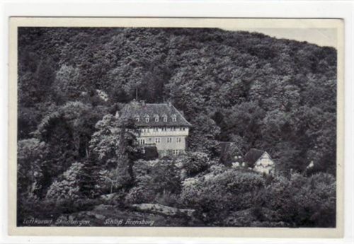 Steinbergen. Schloß Arensburg gelaufen, Marke entfernt, handschriftliches Datum von 1939 kleiner Knick oben rechts, leichter Bug unten links, sonst gut erhalten