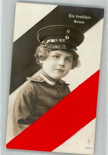 Kleines Kind in feldgrauer Uniform Schwarz-Weiß-Rot PFB 3668/3