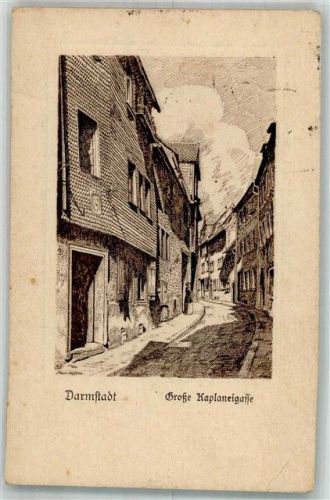 Darmstadt Große Kaplaneigasse Künstlerkarte