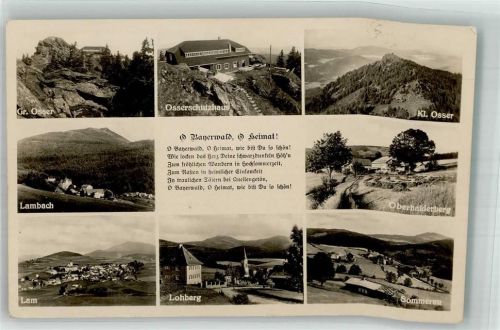 Lohberg Großer Osser Osserschutzhaus Kleiner Osser Lambach Lam Sommerau Oberhaiderberg Verlag Riffelmacher Notopfermarke
