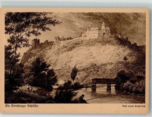Dornburg 1932 Die Dornburger Schlösser Goethejahr Alter Kupferstich