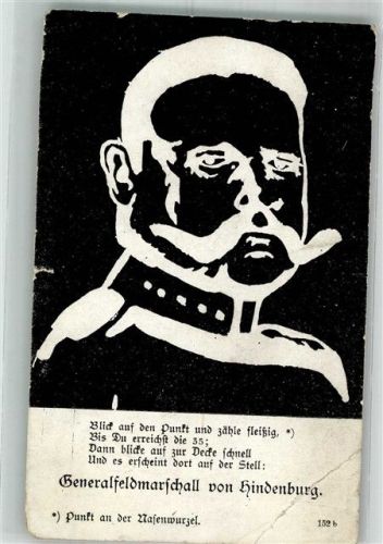 Konturenportrait des Generalfeldmarschalls WK I Künstlerkarte Großer Bug