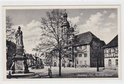 Eisenberg Eisenberg in Thüringen. Markt Rathaus. Nachkriegskarte ungelaufen Gute Erhaltung.