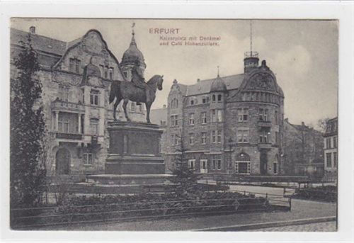 Erfurt Erfurt. Kaiserplatz Denkmal Café Hohenzollern gelaufen. Gute Erhaltung.