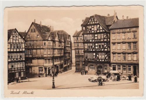 Kassel Kassel. ein Motiv am Altmarkt gelaufen, 1936. Leichter Stempeldurchdruck, sonst gut erhalten