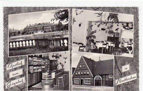 Nordkirchen, 4 Abbildungen mit Gasthof zum Jägerhof ungelaufen kleiner Knick unten links, sonst gut erhalten