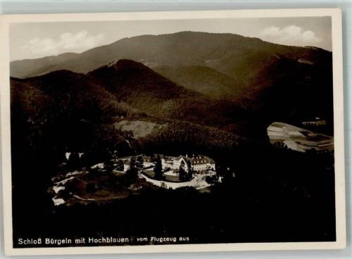 Schliengen Fliegeraufnahme Schloss Bürgeln mit Hochblauen