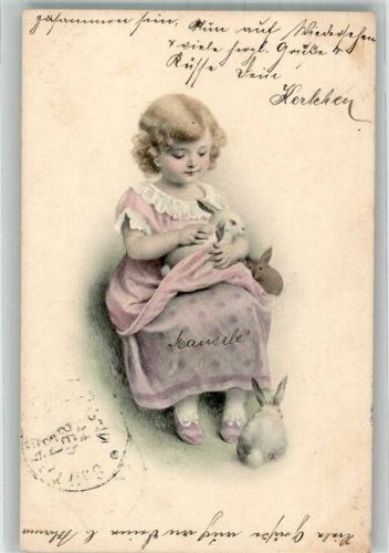1911 Kind mit Hasen M. M. Vienne Nr. 217