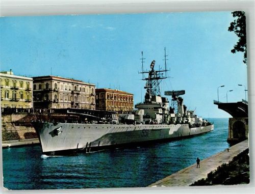 Taranto 1964 Zugbrücke Schiffdurchfahrt Kriegsschiff Zensur