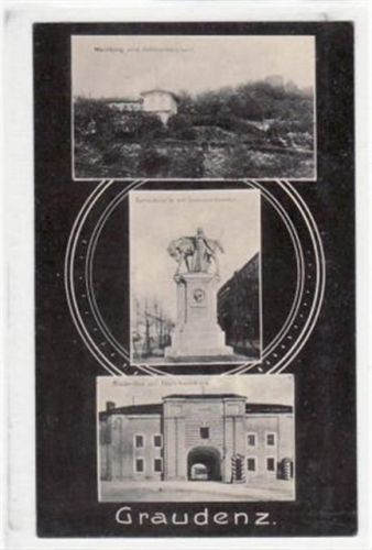 Graudenz Graudenz / Grudziadz, 3 Abbildungen mit Bismarckdenkmal ungelaufen Gute Erhaltung.