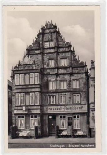 Stadthagen mit Brauerei-Ausschank, Städtisches Lagerbier ungelaufen Top Erhaltung.