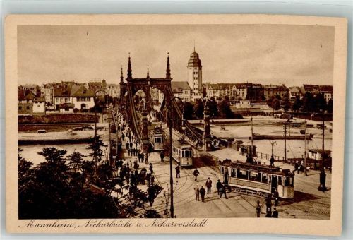 Mannheim Neckarbrücke Neckarvorstadt Straßenbahn