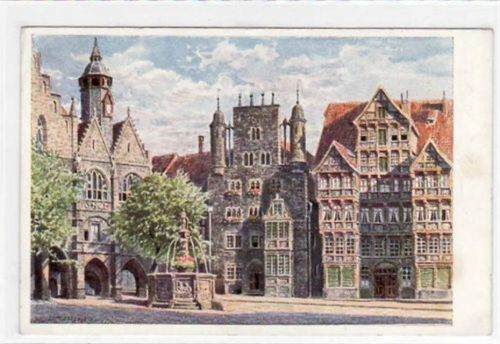 Hildesheim Hildesheim. Marktplatz gelaufen, 1929. Leicht fleckig, sonst gut erhalten