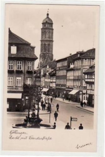Göttingen Göttingen. Markt an der Weenderstraße ungelaufen Leichter Schrift- und Stempeldurchdruck, leicht bügig, sonst gut erhalten