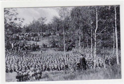 Göttingen Seltene Fotokarte Göttingen. Seltene Echtfotokarte, Waldgottesdienst der Militärgemeinde ungelaufen Top Erhaltung.