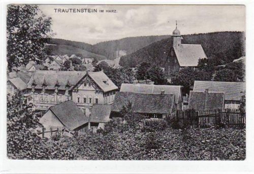 Trautenstein i.H., Gesamtansicht mit Kirche ungelaufen Gute Erhaltung.