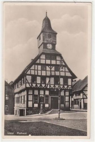 Uslar Uslar. Rathaus gelaufen, 1939 kleiner Knick oben rechts, leichter Schrift- und Stempeldurchdruck, sonst gut erhalten
