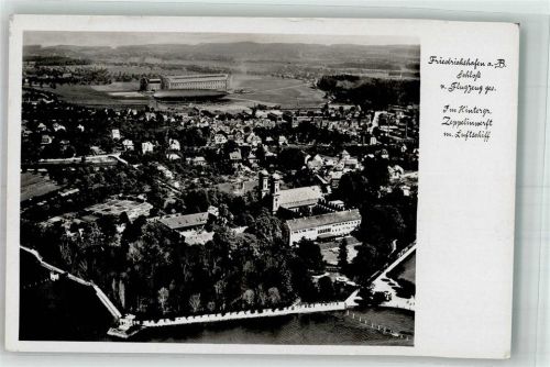 Friedrichshafen Fliegeraufnahme Schloss Zeppelinwerft Luftschiff Freigeg. d. R.L.M.