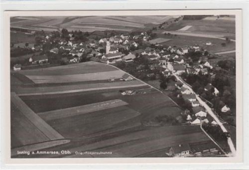Inning am Ammersee. Totalansicht, Orig. Fliegeraufnahme ungelaufen Top Erhaltung.