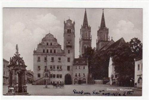 Oschatz Oschatz mit Neumarkt gelaufen von 1930. Gute Erhaltung.