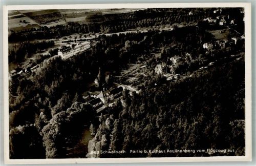 Bad Schwalbach 1937 Fliegeraufnahme vom Kurhaus Paulinenberg