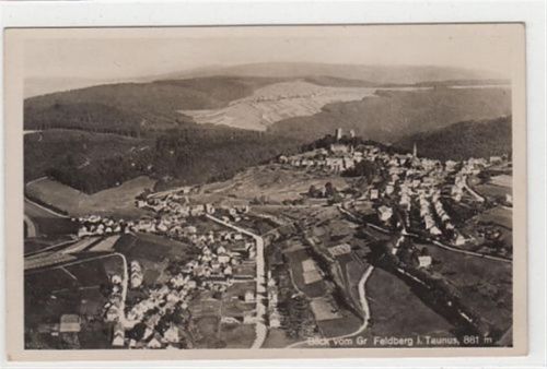 Blick vom Großen Feldberg im Taunus gelaufen, 1935. Gute Erhaltung.