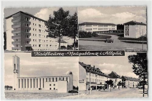 Kaufbeuren-Neugablonz mit neuer Markt und Gustav Leutelt - Schule gelaufen. Gute Erhaltung.