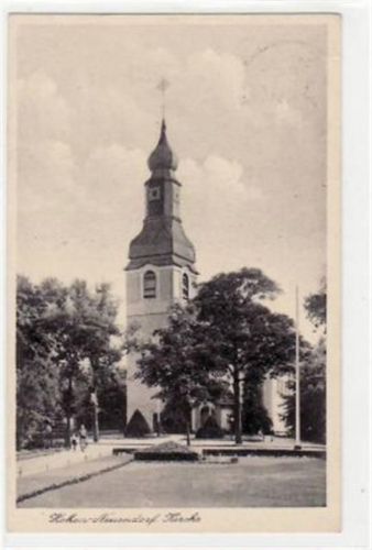 Kirche in Hohen-Neuendorf. Postalisch befördert mit Marke 1943. Gute Erhaltung.