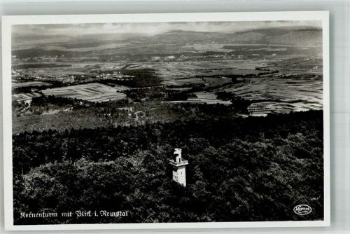 Fellbach 1937 Fliegeraufnahme des Kernenturmes mit dem Remstal