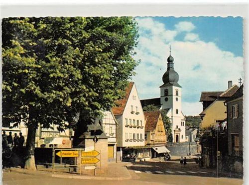 Dahn. Markt gelaufen. Leichter Stempeldurchdruck, kleiner Knick unten links, sonst gut erhalten