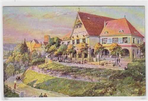 Künstlerkarte Grünwald. Restaurant " Zur Römerschanze" ( Löwenbräu-Ausschank ). Künstler Richard Wagner. Ungelaufen. Kleine Anhaftung Rückseite, sonst gut erhalten