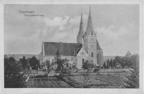 Göppingen Göppingen. Oberhofenkirche ungelaufen Rückseite leicht fleckig, sonst gut erhalten