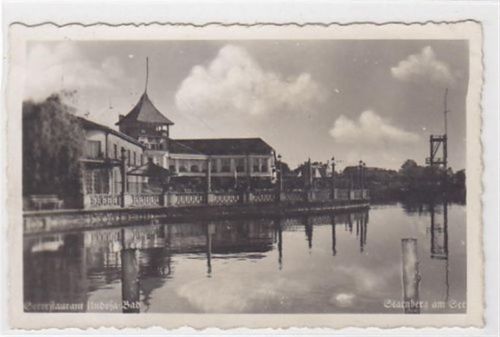Starnberg am See. Seerestaurant Undosa-Bad gelaufen als Bahnpost am 19.09.1941. Zug-Nr. 01839. Gute Erhaltung.