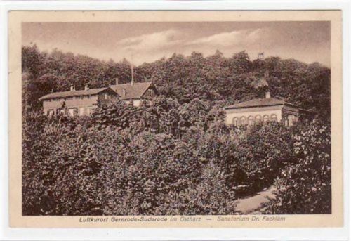 Gernrode Gernrode - Suderode mit Sanatorium Dr. Facklam gelaufen von 1924. Gute Erhaltung.