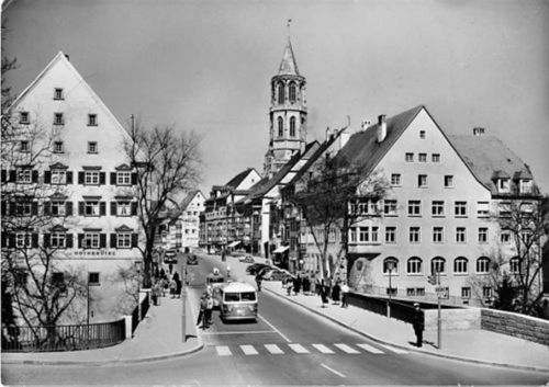 Rottweil Rottweil. ein Blick auf die Hochbrücke gelaufen. Leichter Stempeldurchdruck, leichte Eckabschürfungen, sonst gut erhalten