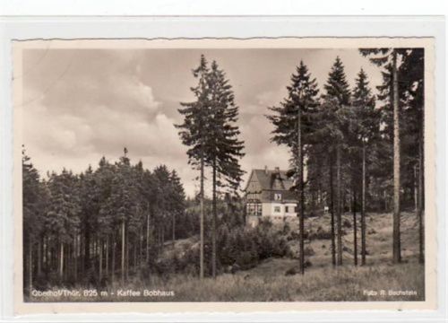 Oberhof Oberhof i. Thür. mit Kaffee Bobhaus ungelaufen Ecken mit Albumabdrücken, sonst gut erhalten.