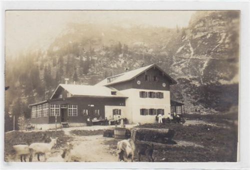 Seltene Fotokarte Schliersee. ein einzelnes Gebäude mit Ziegen. Ungelaufen. Gute Erhaltung.