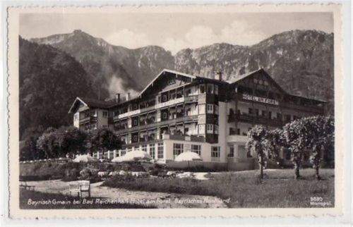 Bayrisch Gmain bei Bad Reichenhall mit Hotel am Forst gelaufen von 1940. Gute Erhaltung.