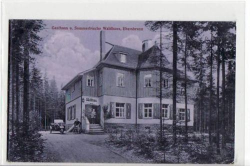 Ebersbrunn mit Waldhaus gelaufen von 1918. Gute Erhaltung.