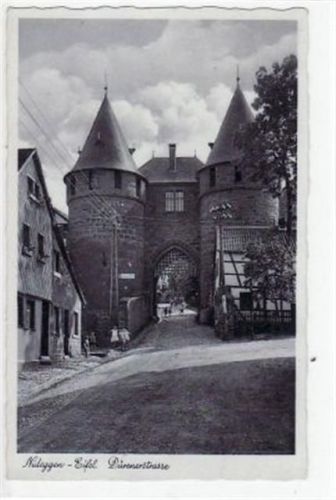 Nideggen, Eifel mit Dürenerstrasse gelaufen von 1944. Gute Erhaltung.