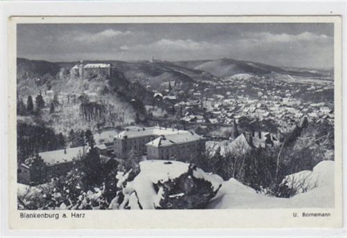 Blankenburg Blankenburg a. Harz Totalansicht im Winter. 1941 als Feldpost befördert, d.h. ohne Marke, da Soldatenpost gebührenfrei war. Gute Erhaltung.