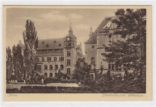 Jena Jena mit Lesehalle und Volkshaus ungelaufen Top Erhaltung.