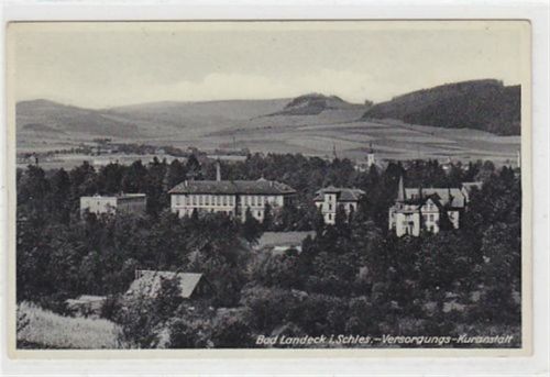 Bad Landeck Bad Landeck in Schlesien - Ladek-Zdrój/ Kreis Habelschwerdt - Bystrzyca Klodzka. Versorgungs-Kuranstalt ungelaufen Rückseite leicht fleckig, sonst gut erhalten