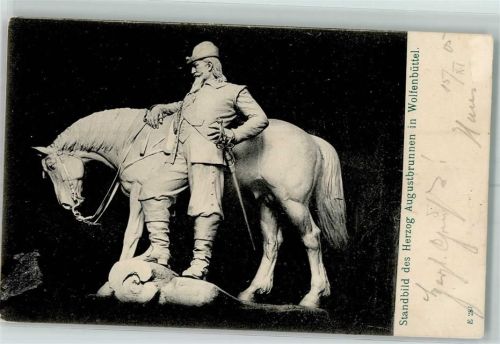 Wolfenbüttel 1905 Standbild des Herzog Augustbrunnen
