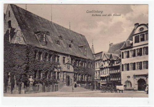 Quedlinburg Quedlinburg mit Rathaus und alte Häuser ungelaufen Top Erhaltung.