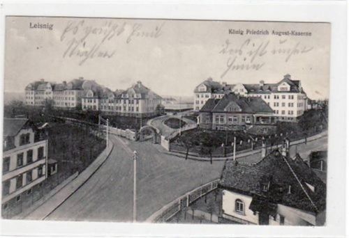 Leisnig Leisnig mit König Friedrich - August - Kaserne. Feldpost, mit Stempel von 1915. Gute Erhaltung.