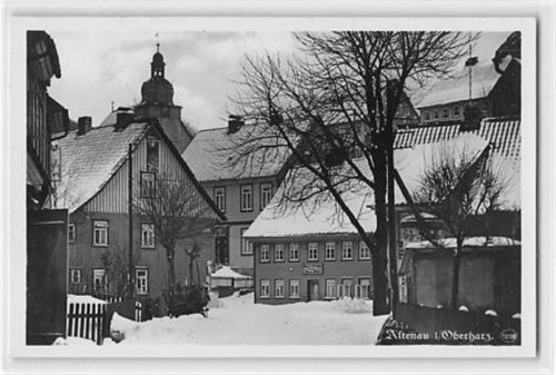 Altenau Altenau im Oberharz. Ecke Marktstraße im Winter ungelaufen Gute Erhaltung.